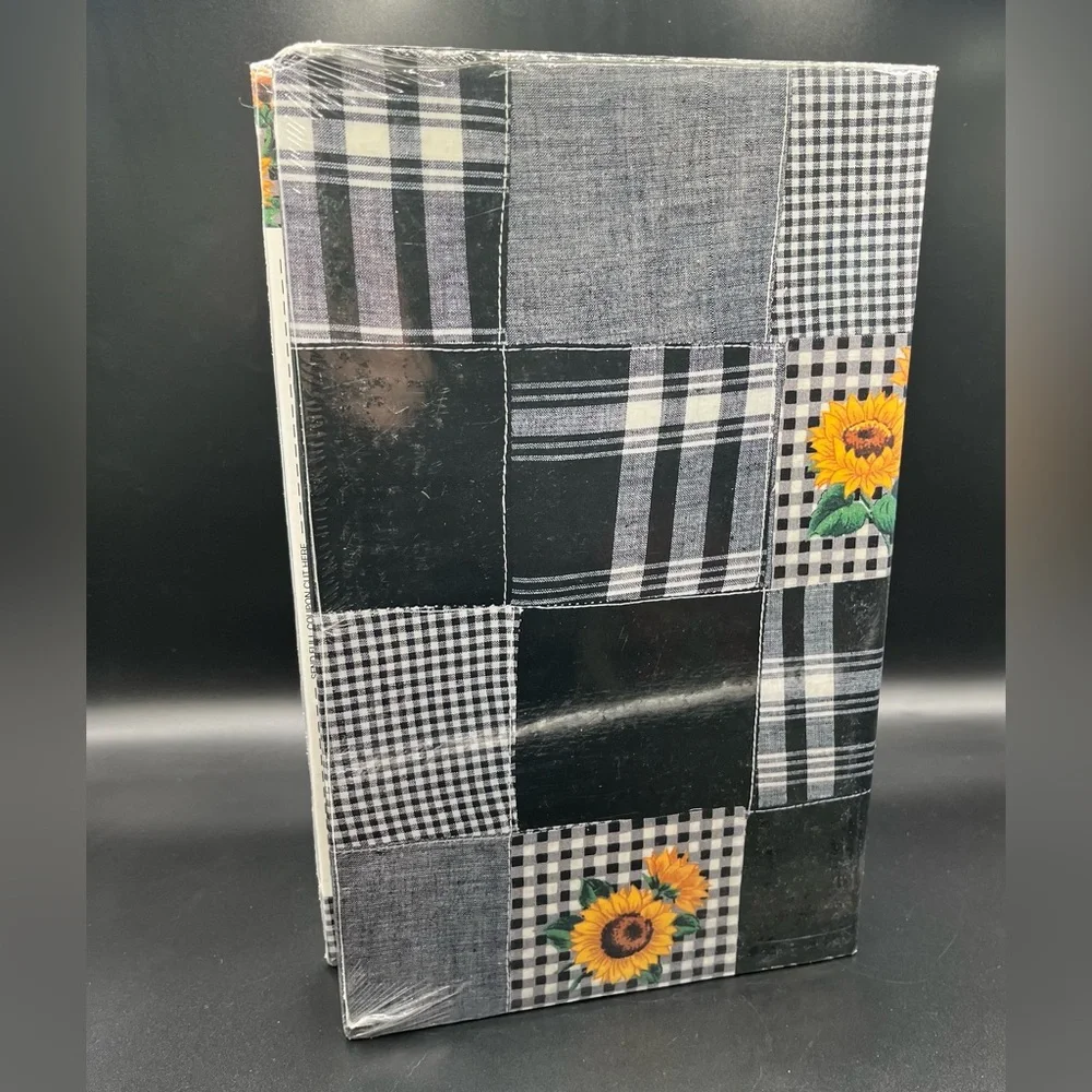 Vintage 90s Pioneer Heritage Photo Album Sunflower Patchwork Country Farmhouse